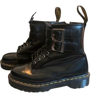Dr. Martens Black 1460 Smooth Leather Unisex Boots W/Air Cushion Sole-Size 8/38